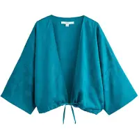 Next Kimono azul ciano