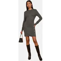 Love & roses Vestido de malha cinzento