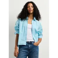 Pepe Jeans para mulher. PL3051566 Camisa Justine Verde (L), Azul, Casual, Algodão, Manga comprida