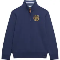 Superdry para homem. M2014556A Moletom com meia cremalheira Gothic Varsity marinho (S), Casual, Algodão