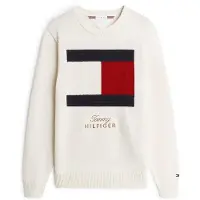 Tommy Hilfiger Pullover 'Gifting' bege claro / marinho / brocado / vermelho escuro