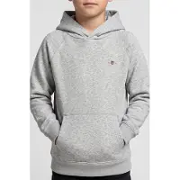 Gant unisex para criança. 906878 Camisola com capuz e escudo cinzento (11/12años= 146/152cm), Casual, Cinza, Algodão, Manga comprida, moda i