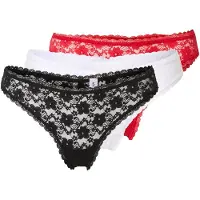 GUESS Tanga vermelho / preto / branco