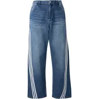 Adidas Originals Calças de ganga 'A6' azul ganga / branco