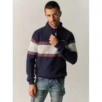 KOROSHI Pullover creme / navy / acinzentado / vermelho
