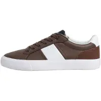 Hackett London para homem. HMS200105 Ténis de pele Blake Handle castanho (43), Marrom, Plano, Serraje, Cordão, Casual