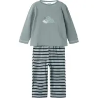 Name It Mini Pijama 'NMMRyndq' azul noturno / verde pastel / verde claro / offwhite