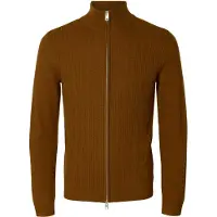 Selected Casaco de malha 'SLMTRAY' caramelo