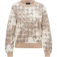 Monari Pullover bege claro / brocado / acinzentado
