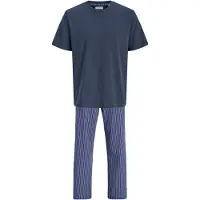 Jack & Jones Pijama comprido 'JACMILLER' navy / genciana / azul pastel