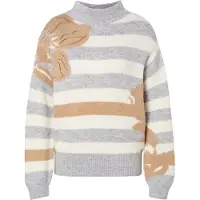 Monari Pullover castanho / acinzentado / branco