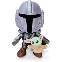 Disney Ursinho De Pelúcia Star Wars Mandalorian With Mini Grogu 25 Cm