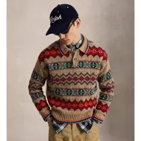 Ralph Lauren para homem. 710B23901001 Camisola Fair Isle de mistura de lã multicolor (S), Bege, Casual