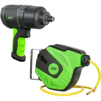 JBM Chave De Impacto Pneumática 53608 1/2´´ 1200nm + 53882 11m Hose Reel