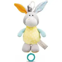 Nici Caixa De Música Burro No Cartão De Cabeçalho Ursinho De Pelúcia 18 Cm