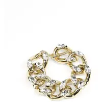 Addicted Pulseira 'Veronica bracciale a catena placcata oro & cristalli Swarovski' ouro