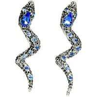 Addicted Brincos 'Moire orecchini serpente blue' azul / antracite