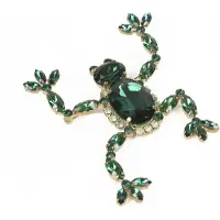 Addicted Broche ouro / verde escuro