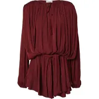 La Pajé Vestido de cocktail vermelho vinho