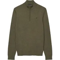 Superdry para homem. M6110783A Suéter com meio zíper Wool Blend verde (S), Casual, Lã