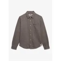 Superdry para homem. M4011187A Camisa Twill Tweed taupe (XXL), Casual, Lã, Clássico, Manga comprida