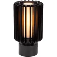 Lucide Candeeiro de mesa Lambres, preto, altura 27 cm, metal