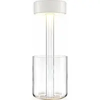 Maytoni Candeeiro de mesa recarregável LED AI Collaboration, vidro, branco