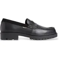 Barbour para homem. MFO0850 Mocassins de Pele Croxton preto (42), Couro, Plano, Nenhum, Casual