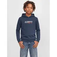 Jack & jones Junior Sweatshirt 'JJJade' azul escuro / arando / branco