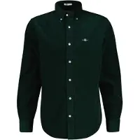 Gant para homem. 3250351 Camisa de bombazina Archive Shield verde (S), Casual, Algodão, Manga comprida
