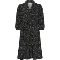 Kaffe Vestidos camiseiros 'Rea' preto / branco