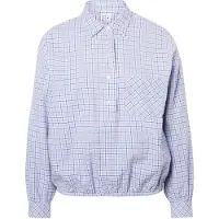 Emily van den Bergh Blusa azul claro / rosa pastel / borgonha / branco