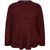 Zizzi Blusa 'EPLUM' bordeaux