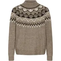 Cream Pullover 'CRCherrie' creme / brocado / castanho escuro