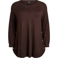 Zizzi Pullover 'CARRIE' chocolate