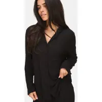 Hunkemoller Camisa de pijama 'Essential' preto / branco