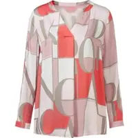 HEINE Blusa taupe / coral / cor-de-rosa / branco