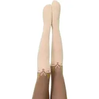 Pentik Collants 'Mädchen Pretty Sweet Deer Strumpfhose' bege / castanho