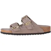 Birkenstock para mulher. 1032891 Sandálias Arizona Big Buckle (Ajuste Estreito) taupe (42), Plano, Nenhum, Casual