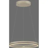 Pure Candeeiro suspenso LED E-Loop bronze, Ø 70 cm, alumínio, CCT