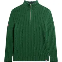 Superdry para mulher. W6110607A Camisola de rugby Henley verde (S), Casual, Algodão, Manga comprida