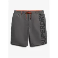 Superdry para homem. M3010238A Fato de banho clássico cinzento (S), Cinza, Beachwear, Polister Reciclado, Sustentável