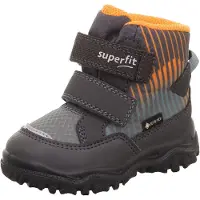 Superfit Bota de neve 'HUSKY' cinzento escuro / laranja / preto
