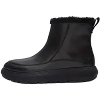 FitFlop para mulher. ABR-090 Botas de couro iQ-ComFF preto (41), Plano, Zíper, Ao ar livre