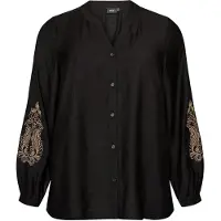 Zizzi Blusa 'AJANICE' bege / preto