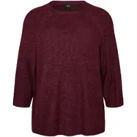 Zizzi Pullover 'WINNIE' vermelho escuro