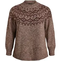 Zizzi Pullover castanho escuro