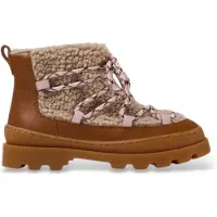 Camper para mulher. K900410-001 Botas de couro Twins castanho (36), Marrom, Plano, Camurça, Cordão, Casual