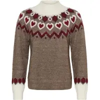 Cream Pullover 'Cherrie' bege mosqueado / mistura de cores