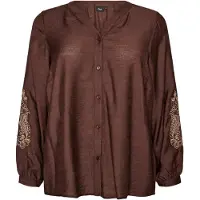 Zizzi Blusa 'CAJANICE' castanho